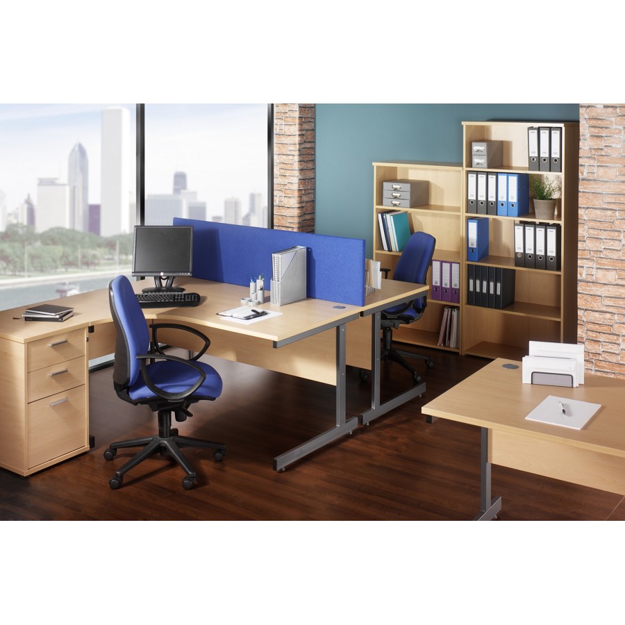 Harlow Straight Office Desk with Single Cantilever Leg